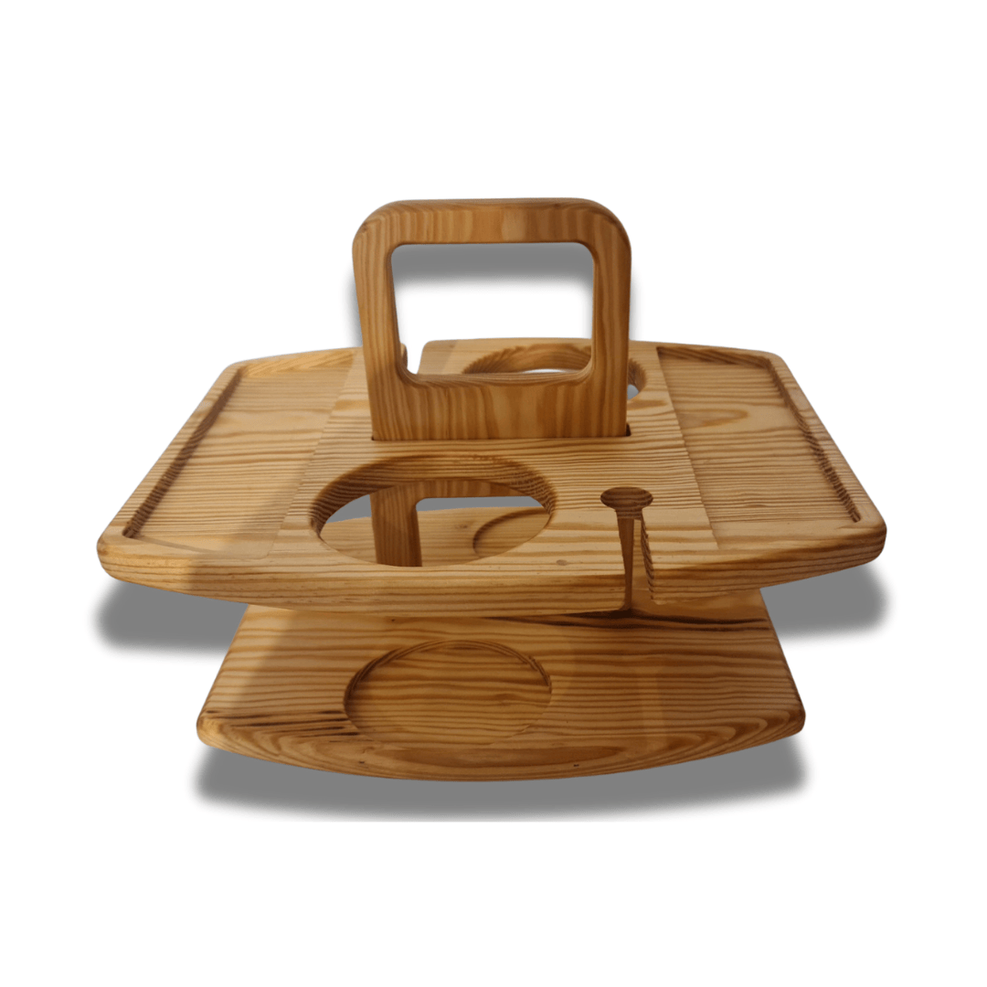 Beverages foldable table 2 levels